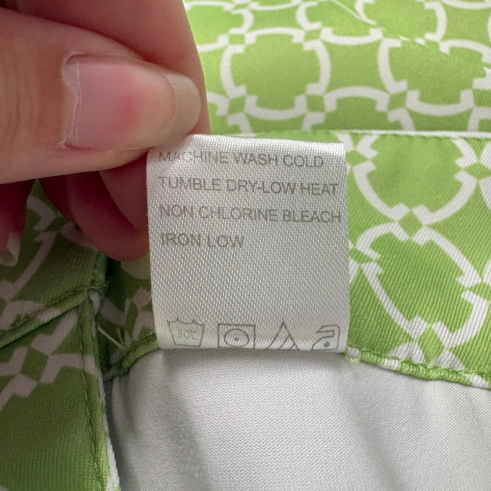Tail Women Golf Skort 16 Green White Geometric Trellis Activewear Skirt Shorts - Picture 8 of 14